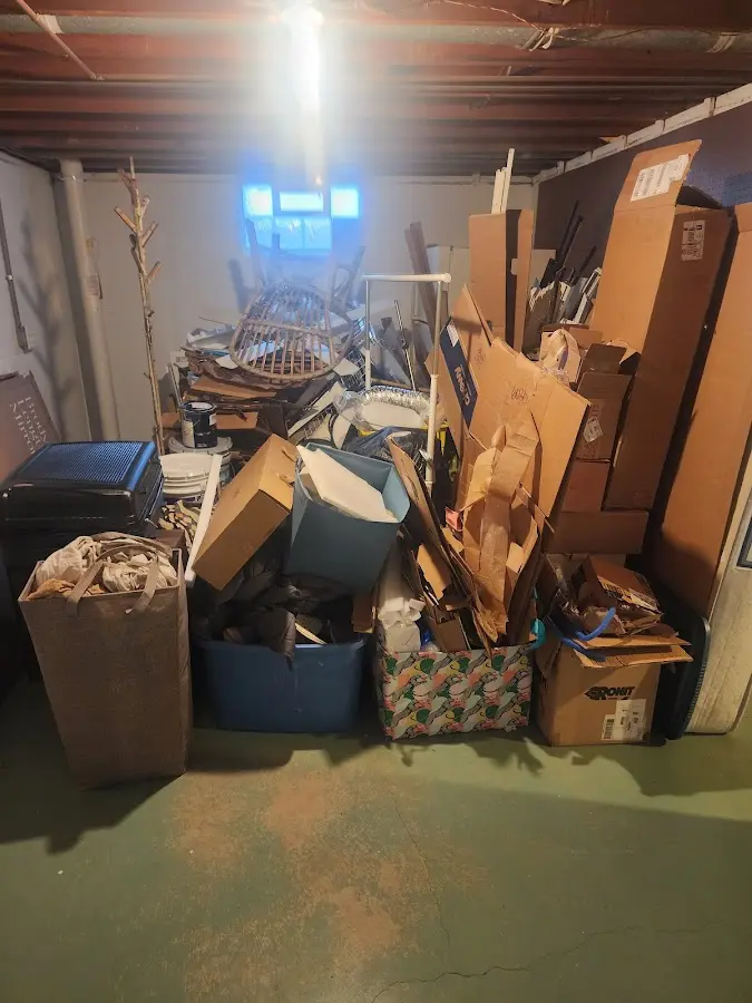 Roll-off dumpster container at job site for Concrete Dumpster Rental in Rochester